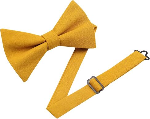 Entwineno Linen Bow Ties for Men and Kids - Solid Color Pretied Bowties in Saudi Arabia