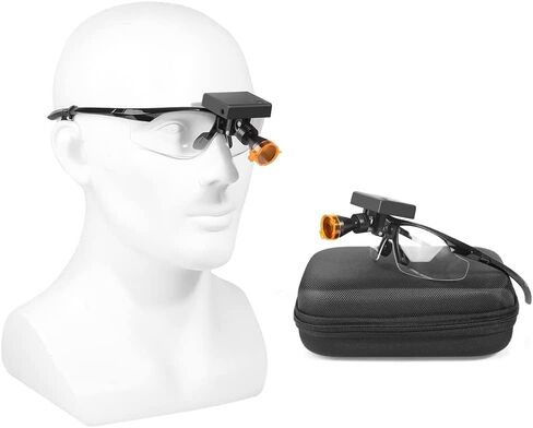 Dental Headlight 5W LED Lamp with Glasses All in one Set Optical Filter for Loupes in Kuwait