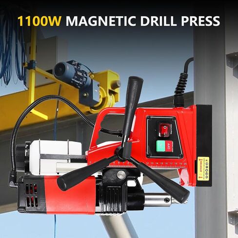GARVEE Mag Drill Press, 1300W 1.57" Boring Diameter 2922lbf/13000N Electric Magnetic Drill with with Twist Drill Chuck for Industrial Home Improvement Power Magnetic Drill Presses in Saudi Arabia