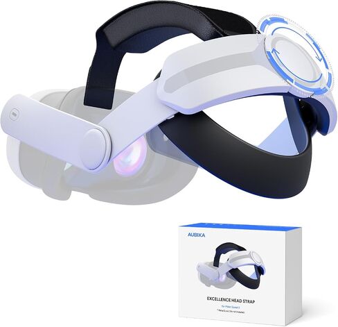 حزام رأس Aubika لـ Meta Quest 3، بديل قابل للطي لملحقات حزام Oculus Elite، دعم معزز وراحة في الواقع الافتراضي، قابل للتعديل لجميع الأعمار in Kuwait