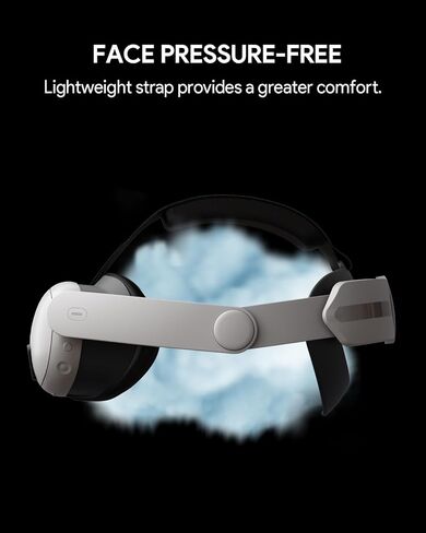 حزام رأس Aubika لـ Meta Quest 3، بديل قابل للطي لملحقات حزام Oculus Elite، دعم معزز وراحة في الواقع الافتراضي، قابل للتعديل لجميع الأعمار in Kuwait