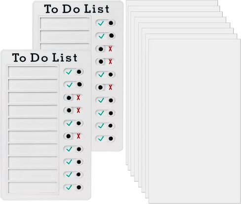 قطعتان من مخطط المهام للأطفال، لوحات مذكرة قائمة محمولة للقيام بها، لوحة مهام بلاستيكية لقائمة مرجعية RV DIY مع 8 بطاقات للجدول اليومي للأطفال in Kuwait