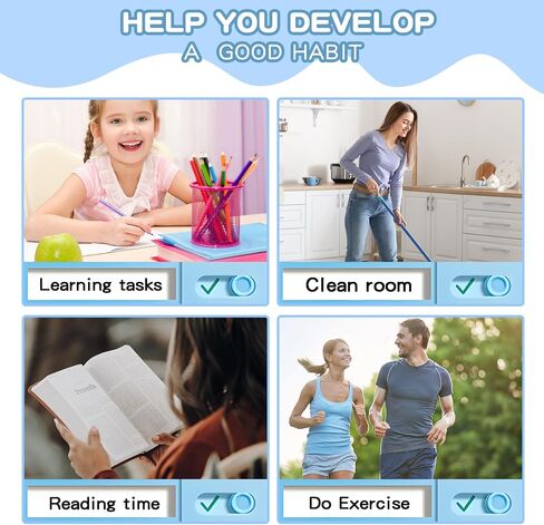 Bueovp 2 Pcs Blank Chore Chart for Kids, ADHD Tools for Kids, Chore List for Adults, Reusable Checklist Board Kids to do List Planning Board with 6 Pcs Cardstocks, Chores Slider Chart (Blue, Pink) in Saudi Arabia