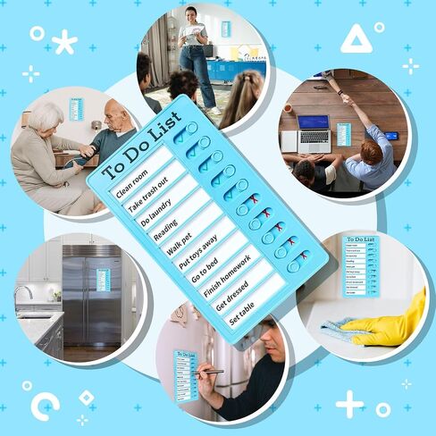 2-Piece Chores Chart for Kids - Reusable Chore List, Removable Checklist Board, Portable to Do List Visual Schedule for Multiple Kids in Saudi Arabia