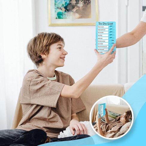 2-Piece Chores Chart for Kids - Reusable Chore List, Removable Checklist Board, Portable to Do List Visual Schedule for Multiple Kids in Saudi Arabia