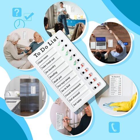 2-Piece Chores Chart for Kids - Reusable Chore List, Removable Checklist Board, Portable to Do List Visual Schedule for Multiple Kids in Saudi Arabia