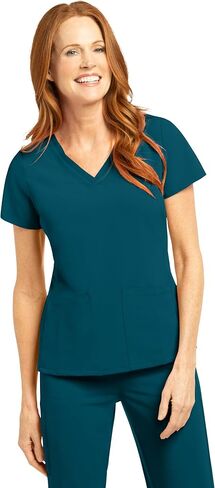 Olive & Co. Women's Medical Scrub Shirts - Modern Slim-Fit & V-Neck Style Top in Saudi Arabia