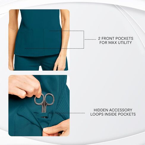 Olive & Co. Women's Medical Scrub Shirts - Modern Slim-Fit & V-Neck Style Top in Saudi Arabia