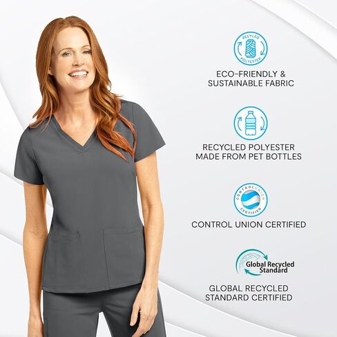 Olive & Co. Women's Medical Scrub Shirts - Modern Slim-Fit & V-Neck Style Top in Saudi Arabia