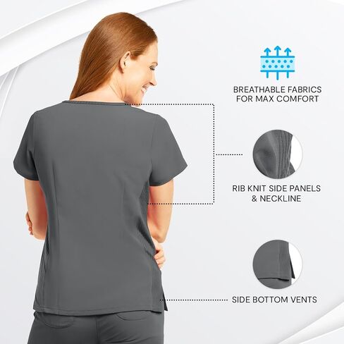 Olive & Co. Women's Medical Scrub Shirts - Modern Slim-Fit & V-Neck Style Top in Saudi Arabia