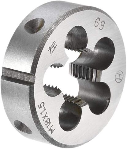 قالب مستدير متري من Uxcell M18 X 1، قالب خيط لليد اليسرى، أداة قطع معدنية لخيط لولبي من الفولاذ in Kuwait