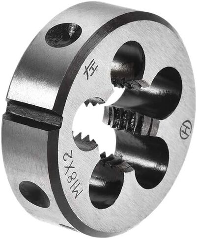 قالب مستدير متري من Uxcell M18 X 1، قالب خيط لليد اليسرى، أداة قطع معدنية لخيط لولبي من الفولاذ in Kuwait