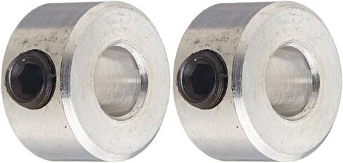 Climax Metals C-018-A طوق لولبي من الألومنيوم، تجويف 3/16 بوصة، القطر الخارجي 7/16 بوصة، عرض 1/4 بوصة، #8-32 × 1/8 بوصة مجموعة برغي in Kuwait