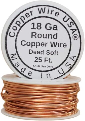 Bare Copper Wire,Dead Soft for Hobby,Craft, Jewelry Making 18,20,22, and 24Ga (Assorted 4 Sizes 25 Ft Each) in Saudi Arabia