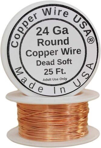 Bare Copper Wire,Dead Soft for Hobby,Craft, Jewelry Making 18,20,22, and 24Ga (Assorted 4 Sizes 25 Ft Each) in Saudi Arabia