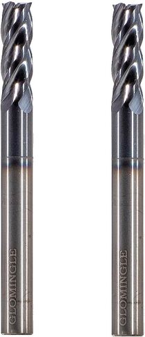 مطحنة نهاية الأنف المربعة من GLOMINGLE، قطعتان، 4 ساق 1/4 بوصة، تباعد جيد للفلوت، للفولاذ المقاوم للصدأ والنحاس وسبائك الألومنيوم، رؤوس مثقاب الطاقة للاستخدام الشخصي والمهني in Kuwait