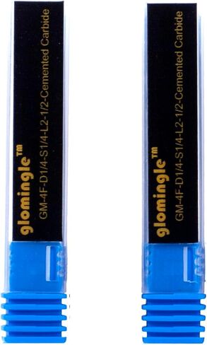 مطحنة نهاية الأنف المربعة من GLOMINGLE، قطعتان، 4 ساق 1/4 بوصة، تباعد جيد للفلوت، للفولاذ المقاوم للصدأ والنحاس وسبائك الألومنيوم، رؤوس مثقاب الطاقة للاستخدام الشخصي والمهني in Kuwait