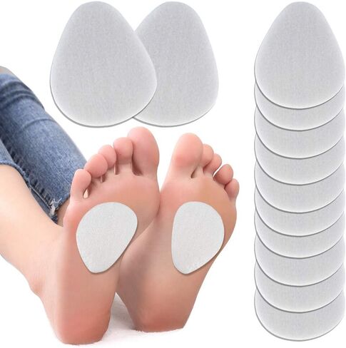 ActFun 6 Pairs (12 Pieces) Felt Metatarsal Pads, 1/5" Thick Reusable Breathable Ball of Foot Cushions, All Day Pain Relief Prevent Calluses Blisters, Foot Arch Support Foot Pads for Women and Men in Saudi Arabia