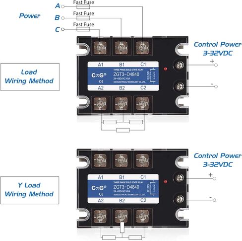 مرحل الحالة الصلبة CGELE ثلاثي الطور SSR-40DA من DC إلى مدخل تيار متردد 3-32VDC إلى الإخراج 24-480VAC 40A غطاء بلاستيكي... in Kuwait