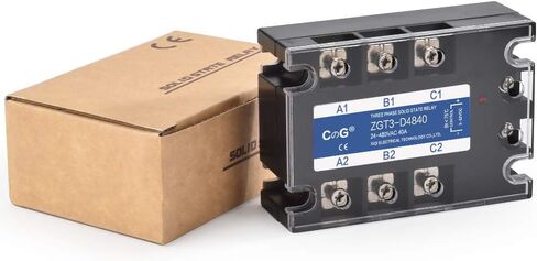 مرحل الحالة الصلبة CGELE ثلاثي الطور SSR-40DA من DC إلى مدخل تيار متردد 3-32VDC إلى الإخراج 24-480VAC 40A غطاء بلاستيكي... in Kuwait