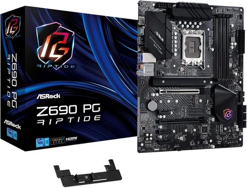 ASROCK Z690 PG Riptide Socket LGA1700/ Intel Z690/ DDR4/ SATA3&USB3.2/ M.2/ ATX Motherboard & be Quiet! Dark Rock Pro 4, BK022, 250W TDP, CPU Cooler Black in Saudi Arabia