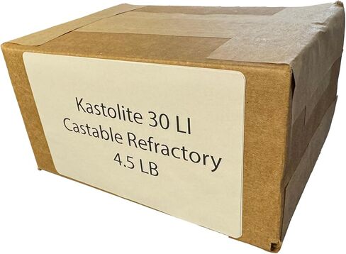Mr Volcano Kastolite 30 LI مقاوم للحرارة (4.5 رطل) طلاء مسبك فرن هاون أسمنت 3000F تصنيف درجة الحرارة رطل in Kuwait
