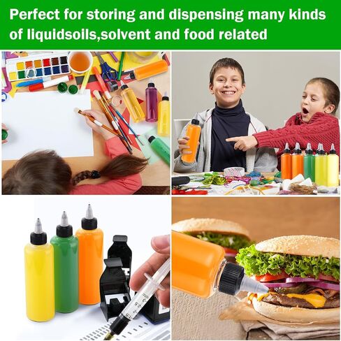 Irenare 80 Pcs Squeeze Bottles for Liquids Clear Dispensing Bottles 8.5 oz Plastic Bottles with Twist Top Caps Empty Bottles Plastic Oil Bottle Paint Ink Bottle for Liquid, Oils, Kitchen, Household in Saudi Arabia