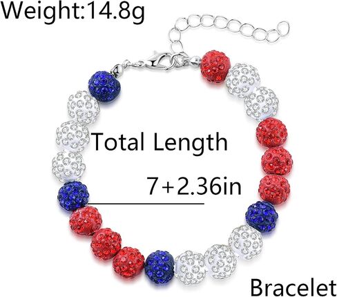 xicdck Rhinestone Baseball Necklace Bracelet Bling Ice Collection Baseball Necklace for Boys Women Baseball Jewelry Gifts in Saudi Arabia
