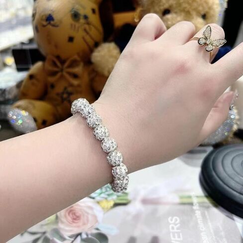 xicdck Rhinestone Baseball Necklace Bracelet Bling Ice Collection Baseball Necklace for Boys Women Baseball Jewelry Gifts in Saudi Arabia