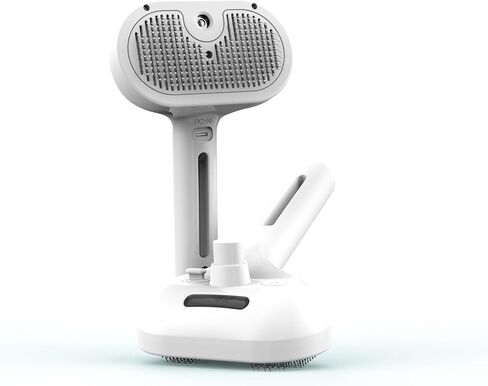 Cat Steam Brush for Shedding, Steamy Cat Brush, Spray Groom Cat Brush with Release Button, Self Cleaning Deshedding Combs for Short Long Matted Hair Pet Dog Removing Tangled and Loosse Hair (White) in Saudi Arabia