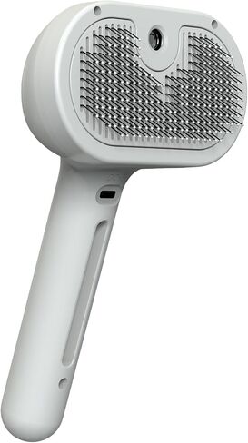 Cat Steam Brush for Shedding, Steamy Cat Brush, Spray Groom Cat Brush with Release Button, Self Cleaning Deshedding Combs for Short Long Matted Hair Pet Dog Removing Tangled and Loosse Hair (White) in Saudi Arabia