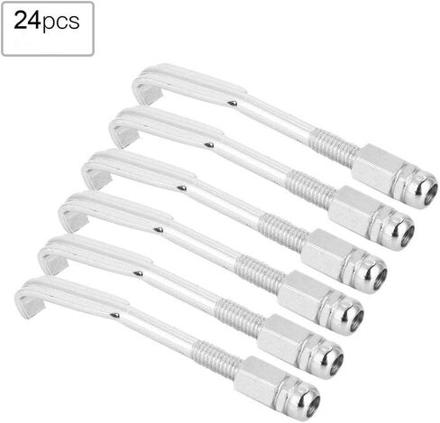 24 قطعة من خطافات البانجو، خطافات شد البانجو، خطافات بانجو المسطحة، خطافات البانجو الدائرية، خطافات البانجو القابلة للتعديل، أجزاء البانجو، ملحقات البانجو 5.4-6.4 سم، خطافات البانجو، خطافات البانجو in Kuwait