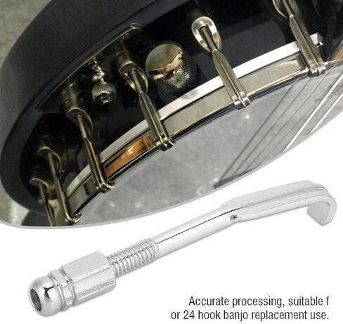 24 قطعة من خطافات البانجو، خطافات شد البانجو، خطافات بانجو المسطحة، خطافات البانجو الدائرية، خطافات البانجو القابلة للتعديل، أجزاء البانجو، ملحقات البانجو 5.4-6.4 سم، خطافات البانجو، خطافات البانجو in Kuwait