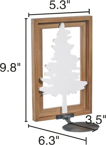 عيد الميلاد الجدار الشمعدان حامل شمعة، شمعة الجدار الشمعدانات الجدار شنت شجرة عيد الميلاد البيضاء، حامل شمعة للجدار، غرفة المعيشة غرفة الطعام الحمام، ريفي البني مؤطرة شجرة عيد الميلاد جدار الفن in Kuwait