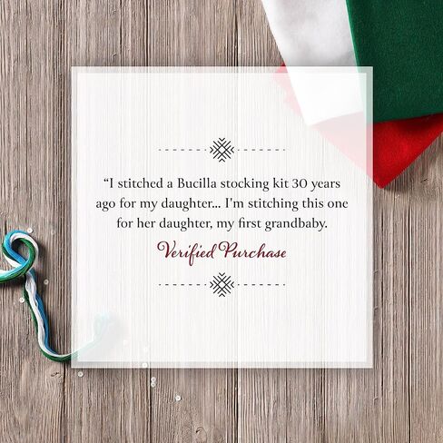 Bucilla، Season's Greetings، مجموعة صنع الجوارب مقاس 18 بوصة، مثالية لمشاريع الفنون والحرف اليدوية، 89618E in Saudi Arabia