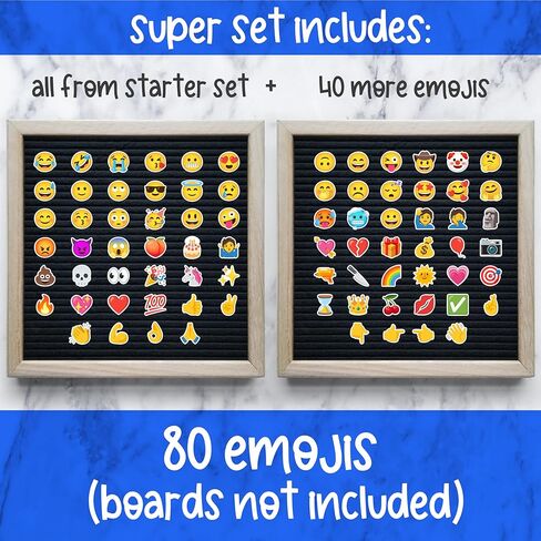 مجموعة الحروف التعبيرية، 80 قطعة، مقطوعة مسبقًا، بلاستيك كامل الألوان، مع أوتاد للوحات اللباد، اللوحة غير متضمنة in Kuwait