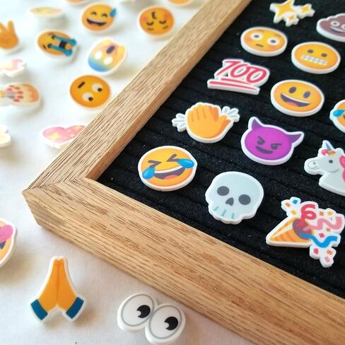 مجموعة الحروف التعبيرية، 80 قطعة، مقطوعة مسبقًا، بلاستيك كامل الألوان، مع أوتاد للوحات اللباد، اللوحة غير متضمنة in Kuwait