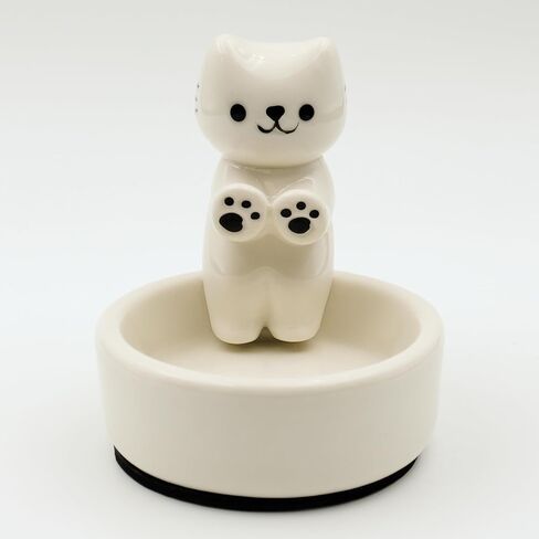 ZENSOAR Cat Candle Holder, Cartoon Kitten Kitty Candle Holder, Cat Warming Paws Hands Candle Holder, Tea Light Candle Holder Decorative Ceramic, Cute Candle Holder, Small Mini Candle Holder, White in Saudi Arabia
