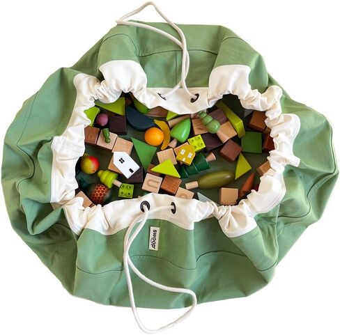 Swoop Bags - Durable Toy Storage Drawstring Bag - Ideal for Small Toys - Organizer and Play Mat - Cool Storage Holders For Kids Rooms and Playrooms - GREEN in Saudi Arabia