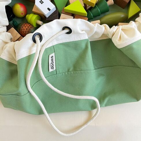 Swoop Bags - Durable Toy Storage Drawstring Bag - Ideal for Small Toys - Organizer and Play Mat - Cool Storage Holders For Kids Rooms and Playrooms - GREEN in Saudi Arabia