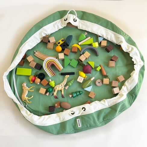Swoop Bags - Durable Toy Storage Drawstring Bag - Ideal for Small Toys - Organizer and Play Mat - Cool Storage Holders For Kids Rooms and Playrooms - GREEN in Saudi Arabia