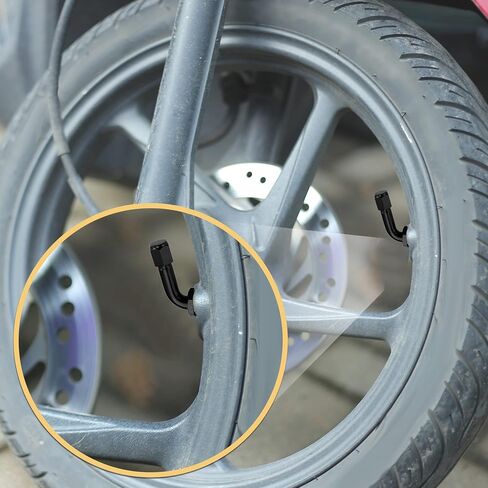 Motoforti 4pcs Metal 90 Degree Valve Stem Vacuum Tyre Valve Stem Extension Extenders Adapter for Car Motorcycle Black in Saudi Arabia