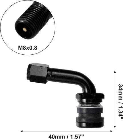 Motoforti 4pcs Metal 90 Degree Valve Stem Vacuum Tyre Valve Stem Extension Extenders Adapter for Car Motorcycle Black in Saudi Arabia