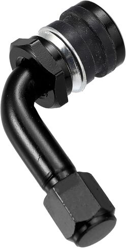 Motoforti 4pcs Metal 90 Degree Valve Stem Vacuum Tyre Valve Stem Extension Extenders Adapter for Car Motorcycle Black in Saudi Arabia
