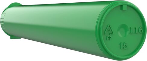 Dragon Chewer 116mm CR Plastic Packaging Pop Top Tubes - حاويات قارورة حامل السفر مقاومة للأطفال - 500 الكمية (ذهبي) in Kuwait