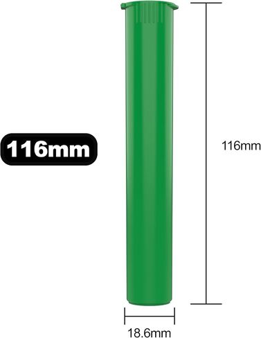 Dragon Chewer 116mm CR Plastic Packaging Pop Top Tubes - حاويات قارورة حامل السفر مقاومة للأطفال - 500 الكمية (ذهبي) in Kuwait