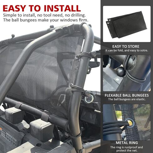 UTV Rear Window Soft Net SUNPIE RZR Rear Windshield Mesh Sun UV Blocker Compatible with 2020 2021 2022 Polaris RZR Pro XP/Premium/Ultimate / 4 2022 Polaris RZR PRO R in Saudi Arabia
