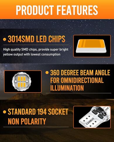 LUYED 194 LED لمبة زينون بيضاء 9-30 فولت Canbus خالية من الأخطاء W5W 168 2825 مصابيح LED لخريطة القبة، باب مجاملة، أضواء لوحة ترخيص وقوف السيارات، حزمة من 2 in Kuwait