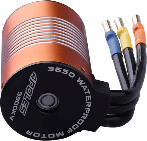 HobbyPark 540 Brushless Motor 5900KV 3.175mm Shaft w/Heatsink Upgrades for 1/10 RC Car Truck Traxxas Slash 2WD 4x4 Redcat Volcano EPX Arrma Granite ECX Losi in Saudi Arabia