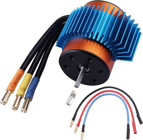HobbyPark 540 Brushless Motor 5900KV 3.175mm Shaft w/Heatsink Upgrades for 1/10 RC Car Truck Traxxas Slash 2WD 4x4 Redcat Volcano EPX Arrma Granite ECX Losi in Saudi Arabia